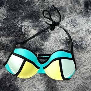 multicolored swimsuit top